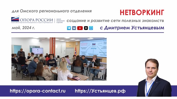Нетворкинг для предпринимателей Омской ОПОРЫ РОССИИ